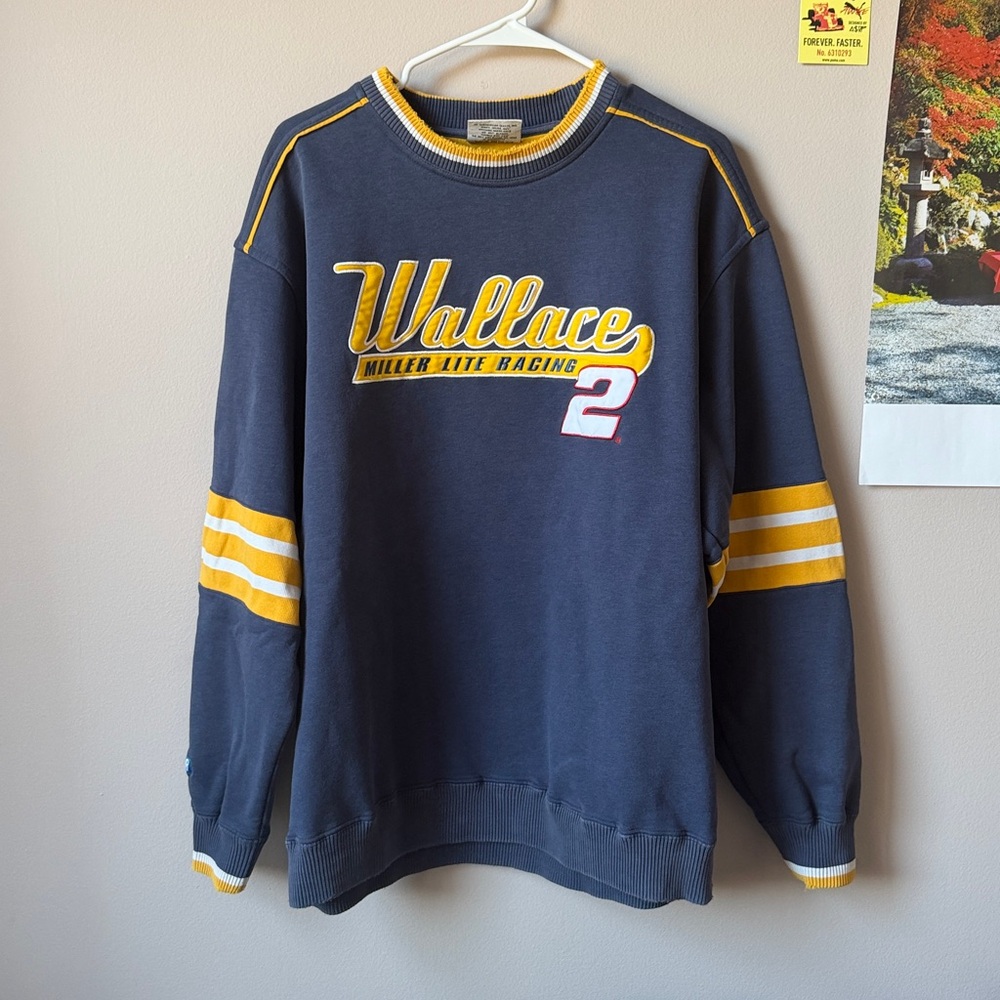 90s Wallace miller light racing crewneck